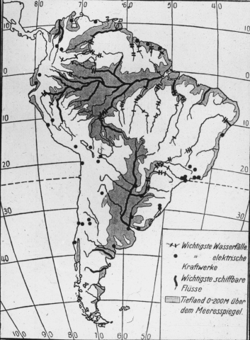 Amerique Du Sud Carte Du Reseau Hydrographique Medihal