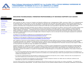 Accéder au site de la conférence