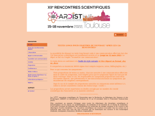 Accéder au site de la conférence