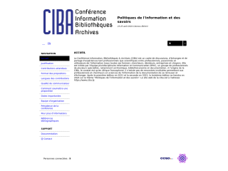 Accéder au site de la conférence