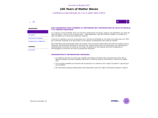 Accéder au site de la conférence