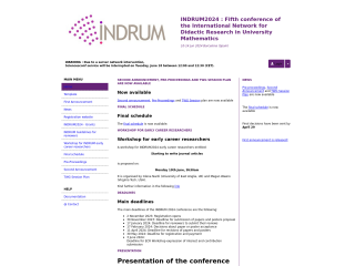 Accéder au site de la conférence