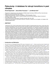 The PaleoJump database for abrupt transitions in past climates