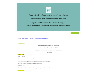 Accéder au site de la conférence