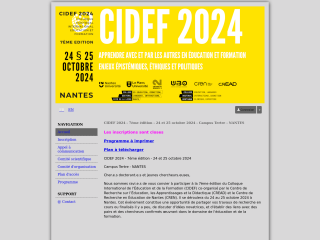 Accéder au site de la conférence