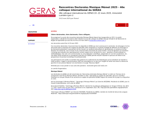 Accéder au site de la conférence