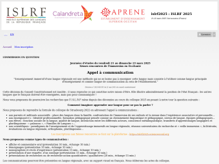 Accéder au site de la conférence