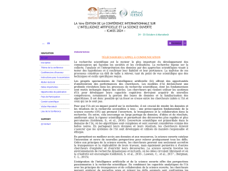 Accéder au site de la conférence