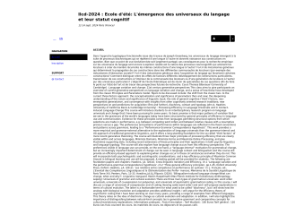Accéder au site de la conférence