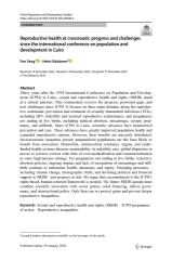 Reproductive health at crossroads: progress and challenges since the ...