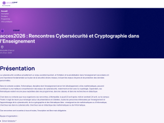 Accéder au site de la conférence